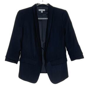 LORD & TAYLOR HIGHLINE COLLECTIVE Open Blazer Suit Jacket Black Womens Size 2